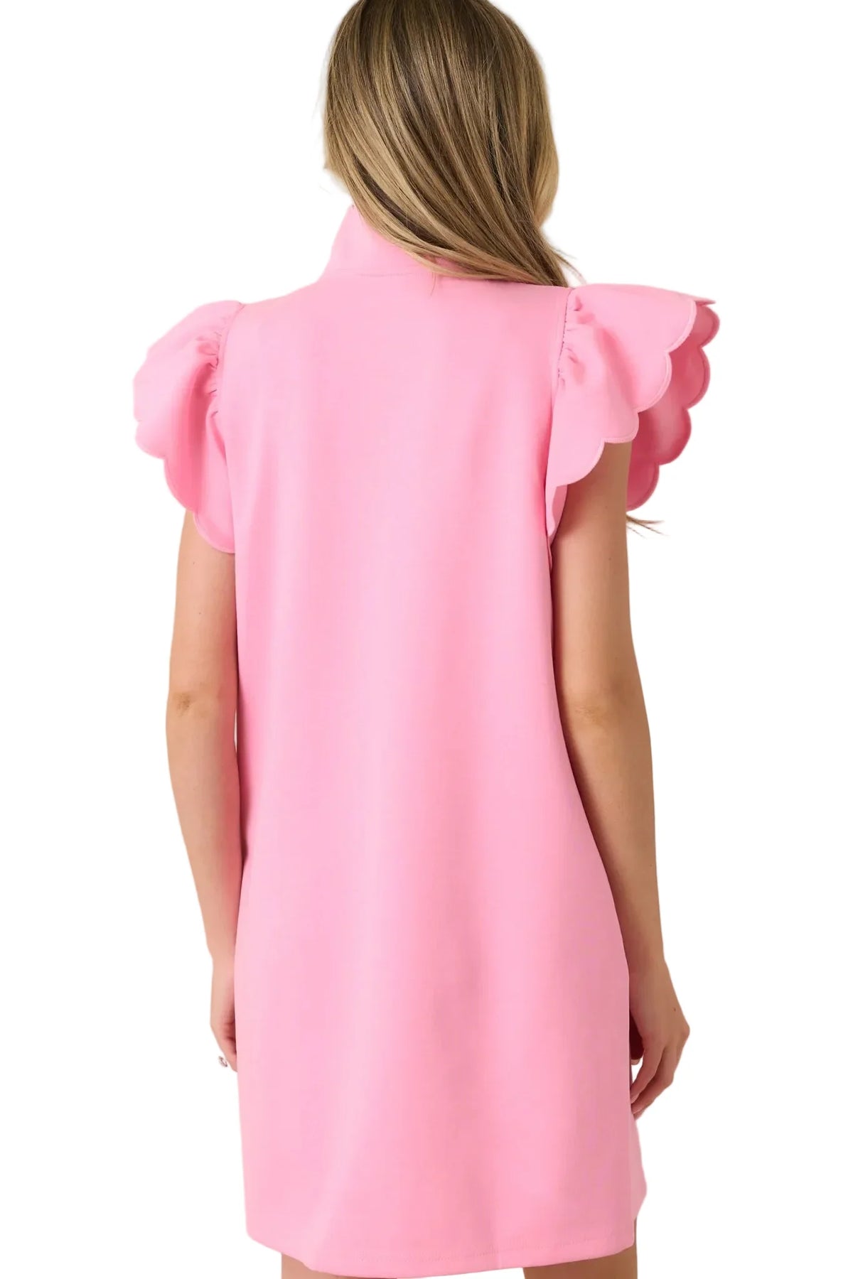 Sincerely Sweet Scallop Sleeve Mini Dress
