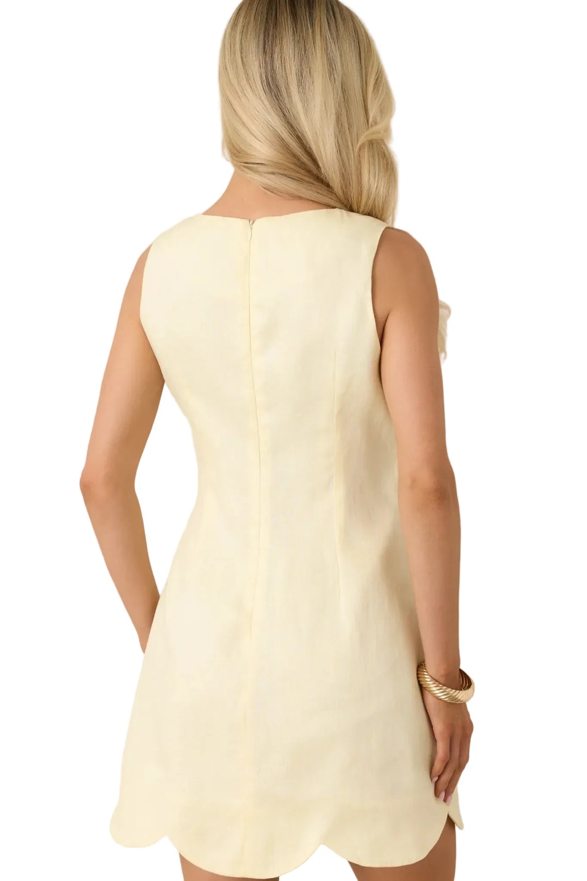 Sweet Deal Butter Yellow Linen Mini Dress