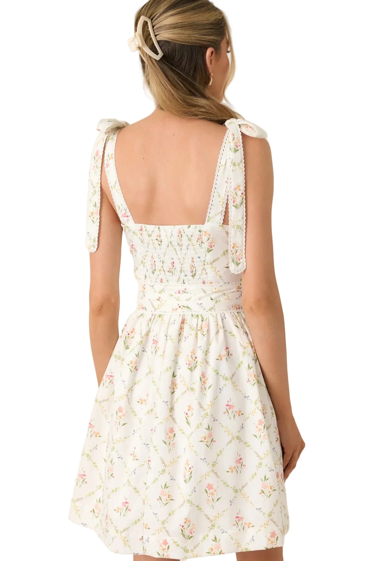 Just Like Spring Floral Pleated Mini Dress
